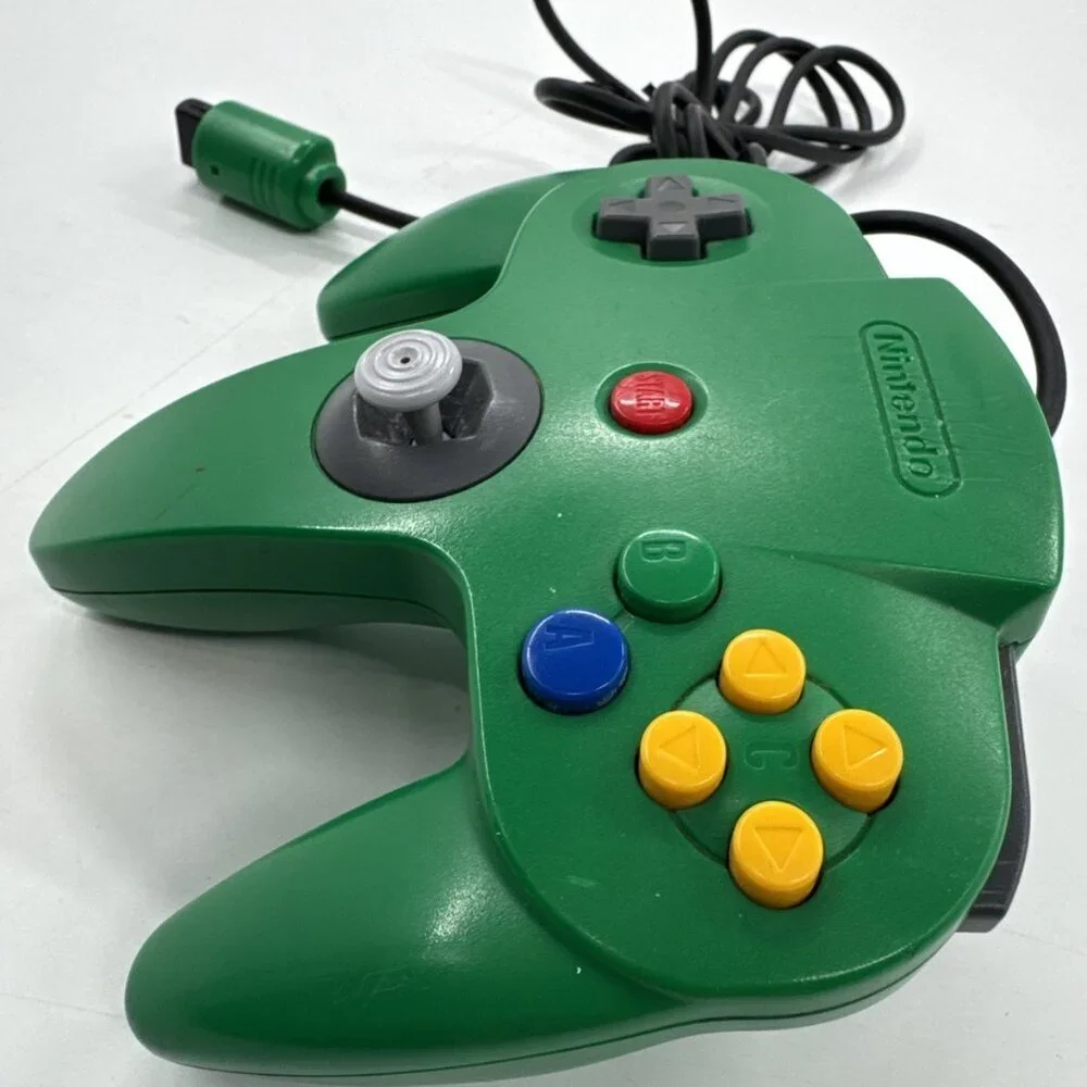 Nintendo N64 Green Controller NUS-005 Wired *Loose Stick* UNTESTED